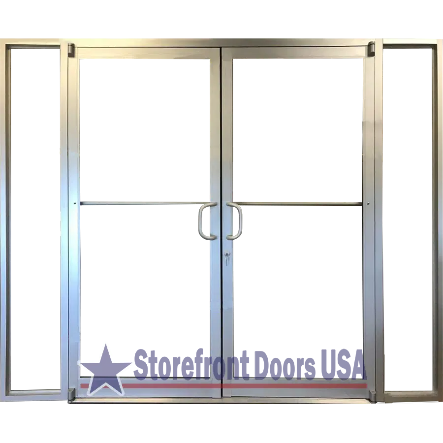 Storefront Doors USA commercial-double-storefront-door-with-12-sidelites