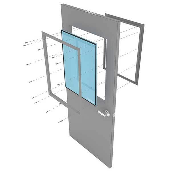 Trudoor commercial-hollow-metal-door-with-glass-lite-kit