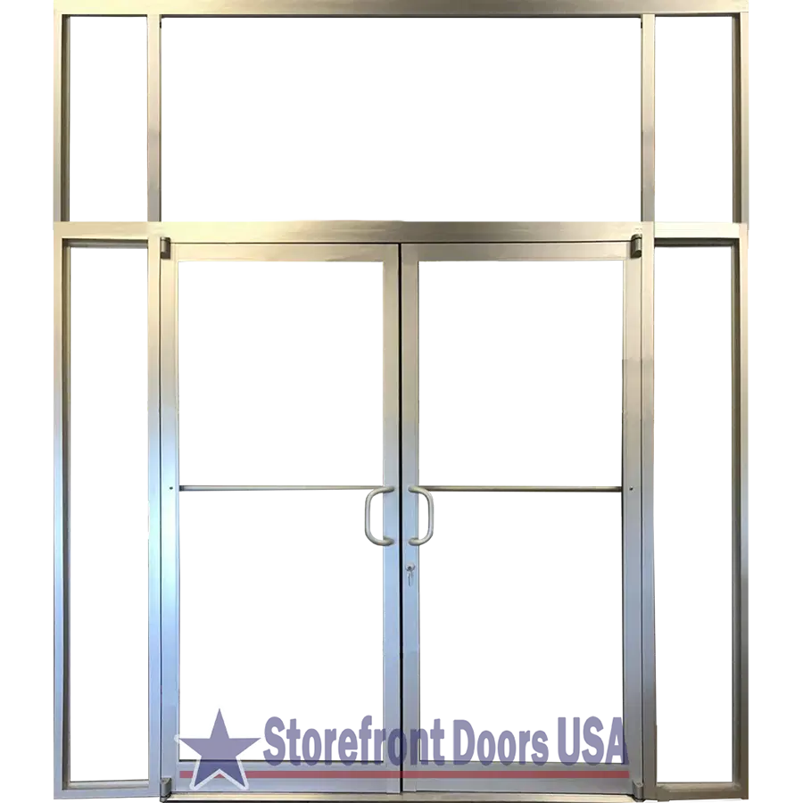 Storefront Doors USA commercial-double-storefront-door-with-12-sidelites-and-transom